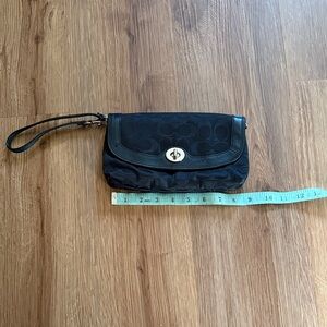 Coach Black Wristlet Clutch